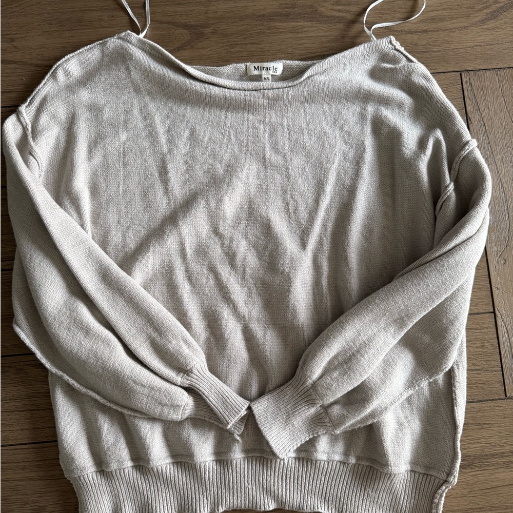Mirella Off-Shoulder Cream Sweater